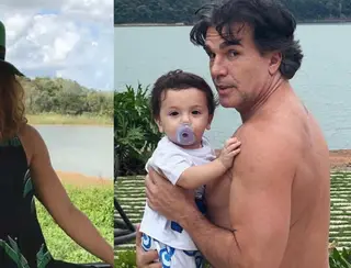 Cláudia Raia mostra imagens encantadoras do marido e do filho: &quot;Amo&quot;