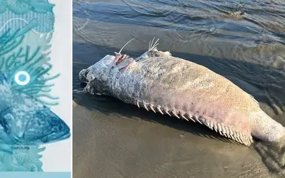Peixe que estampa a nota de R$ 100 é encontrado em praia do litoral de SP