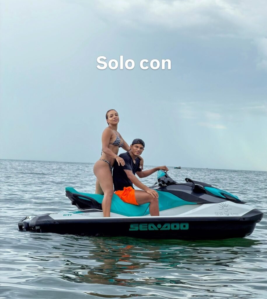 Belle Silva posta fotos com Thiago Silva e se derrete: ‘Só com você’