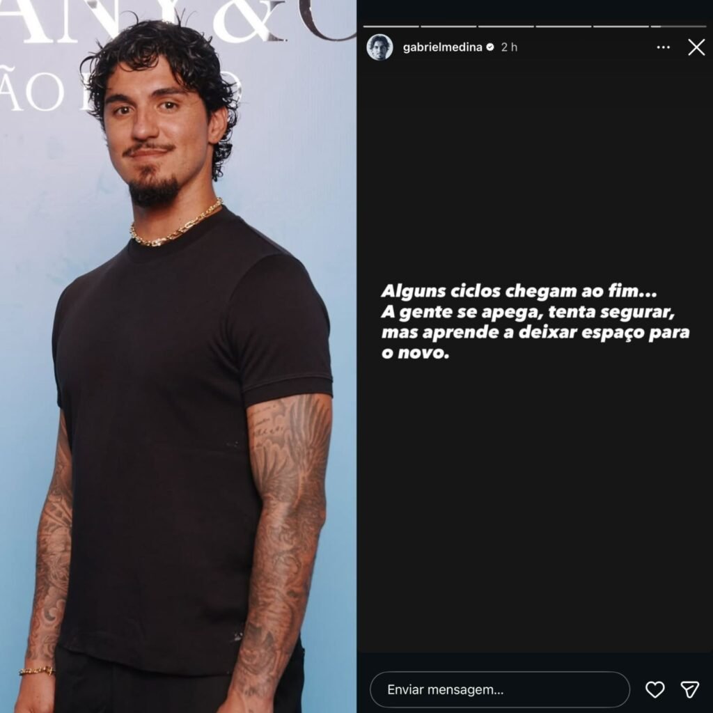 Gabriel Medina faz post misterioso: ‘Ciclos chegam ao fim’ Gabriel Medina faz post misterioso: ‘Ciclos chegam ao fim’