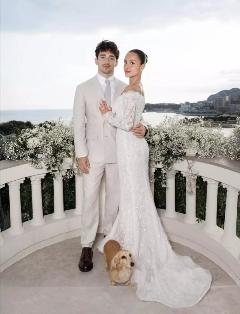 Após celebrar casamento íntimo com Alexandra Saint-Mleux, Charles Leclerc planeja festa maior